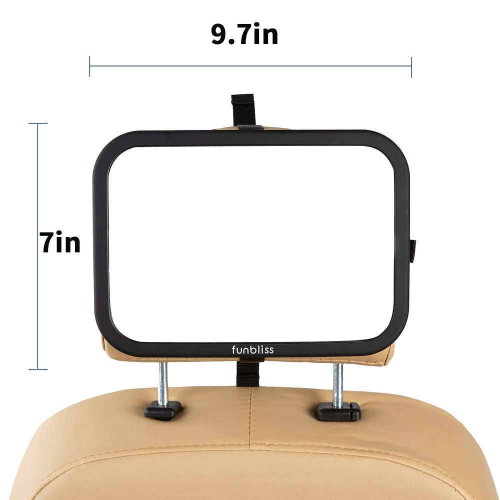 Funbliss backseat view mirror supports attentive parenting on trips.