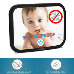 Funbliss mirror with shatterproof lens provides durable, worry-free use.