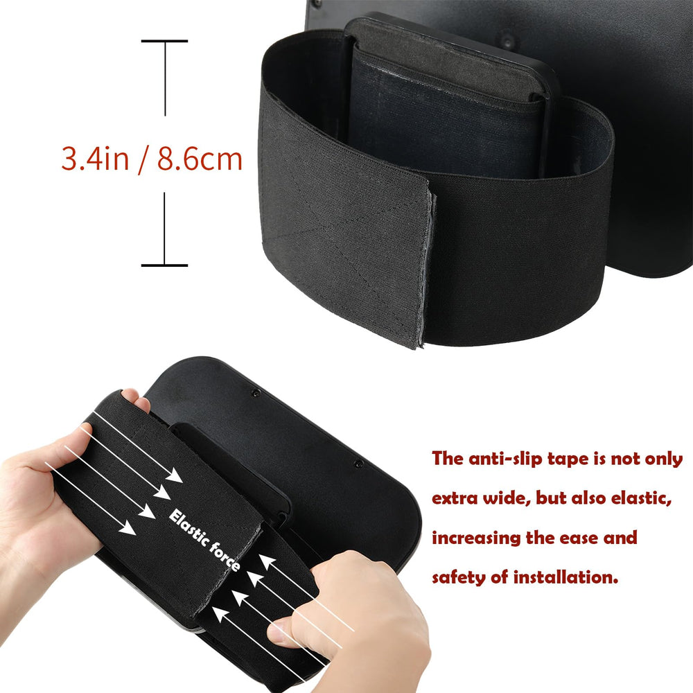 Funbliss easy-install mirror uses non-slip elastic fixings for stable attachment.