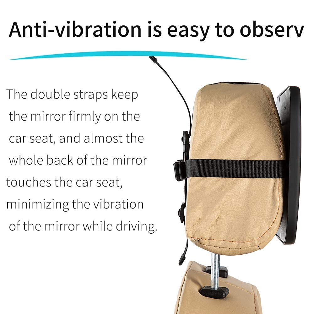 Funbliss backseat mirror attaches securely to headrest with options