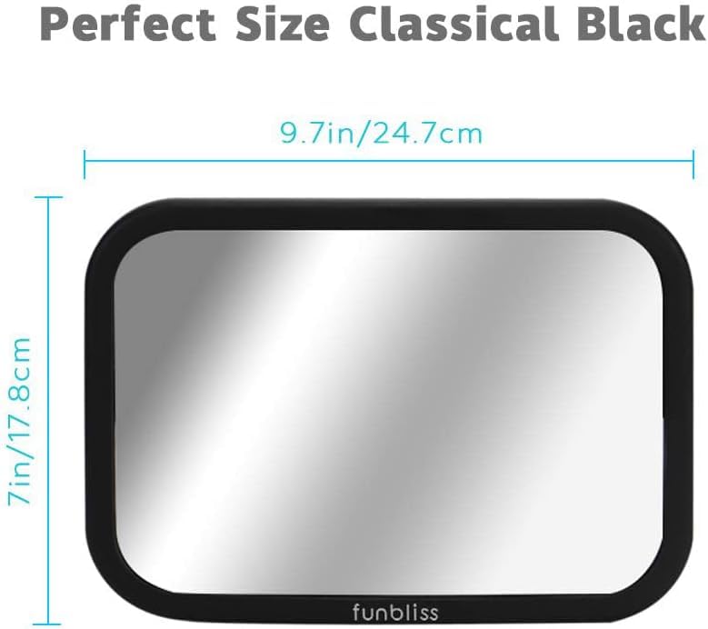 Funbliss easy-install mirror reduces setup time for road-ready use.