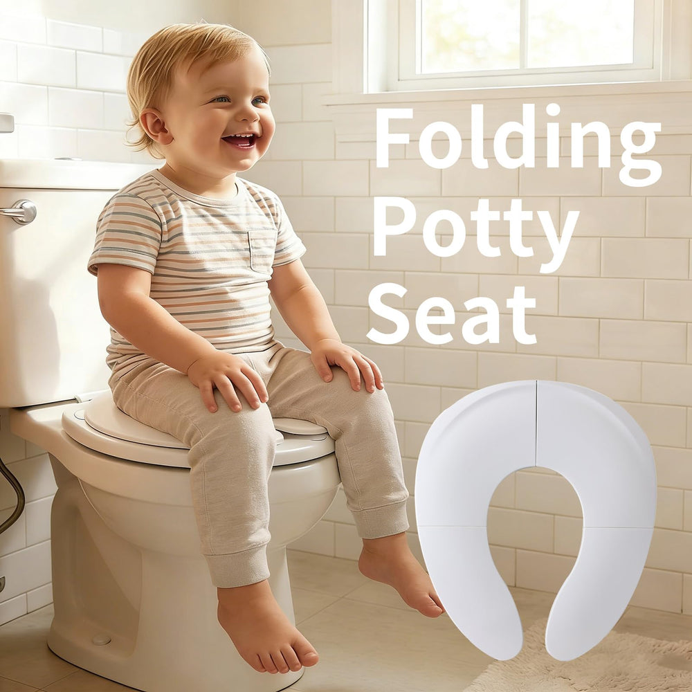 Funbliss travel potty seat suction cups securely attach to standard toilets.