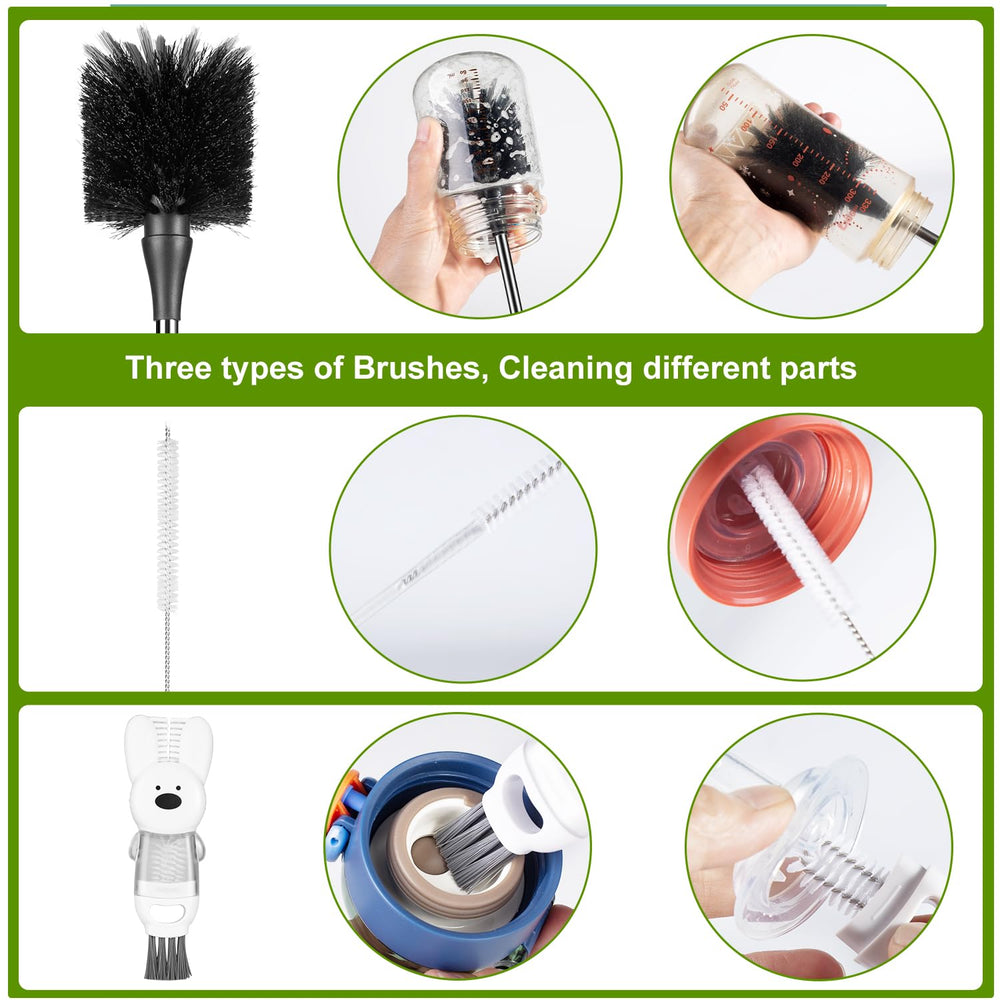 FunCee rabbit-shaped brush cleans lids and small crevices with ease.