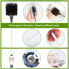 FunCee rabbit-shaped brush cleans lids and small crevices with ease.
