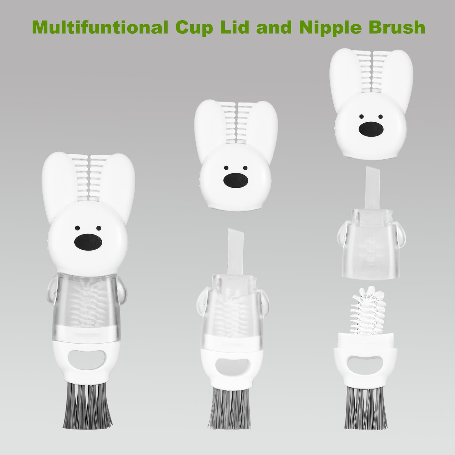 FunCee thermos bottle cleaning brush reaches tall bottles for a deep clean.