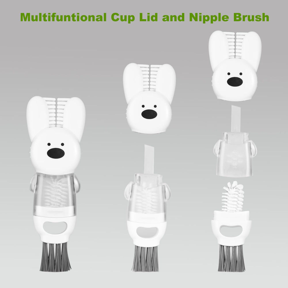 FunCee thermos bottle cleaning brush reaches tall bottles for a deep clean.