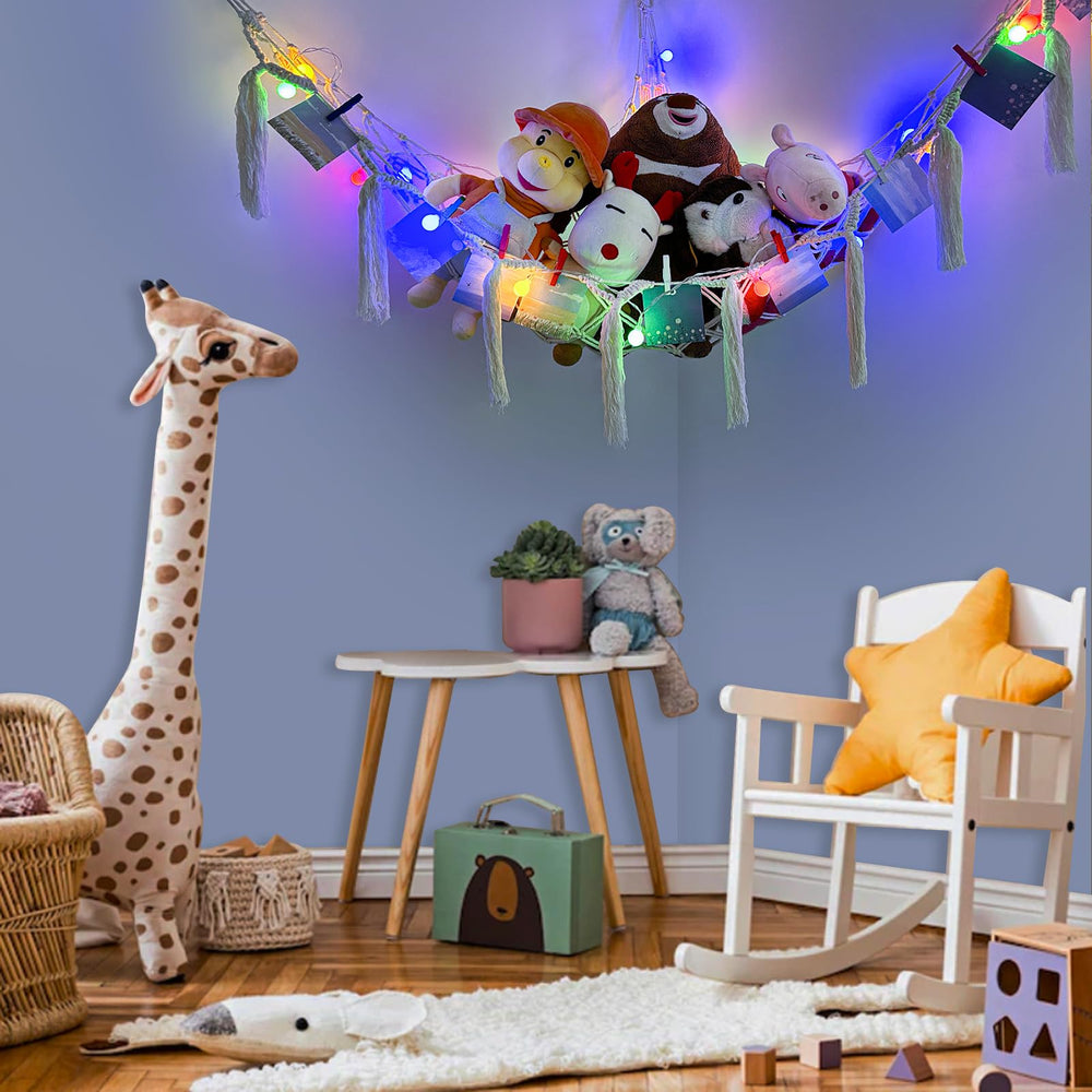 FUNCYboo space-saving design keeps floors clear while showcasing toys.