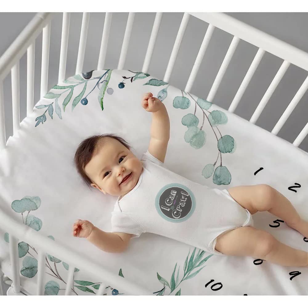 Fundich milestone blanket serves as swaddle, play mat, and nursing cover.