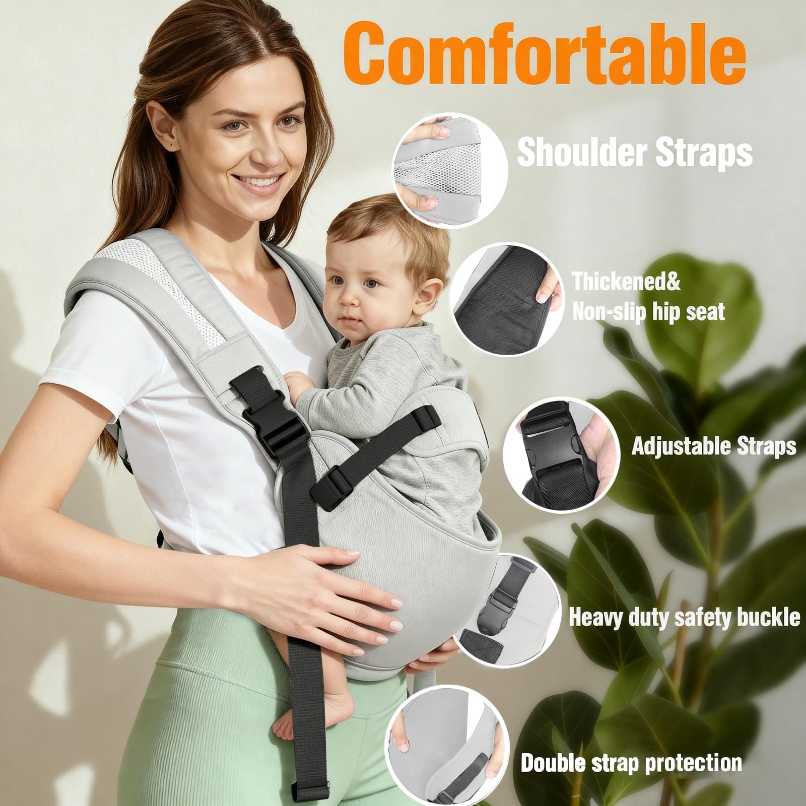 FUNITO multi-carry-options-hip-side-back enables comfortable carry in different positions.