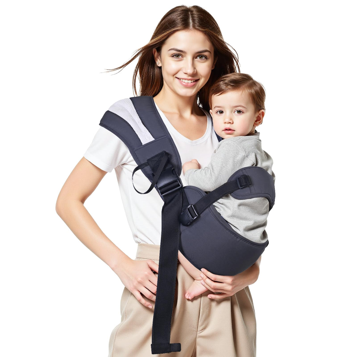 FUNITO toddler carrier with adjustable straps for a secure front carry and ergonomic fit.
