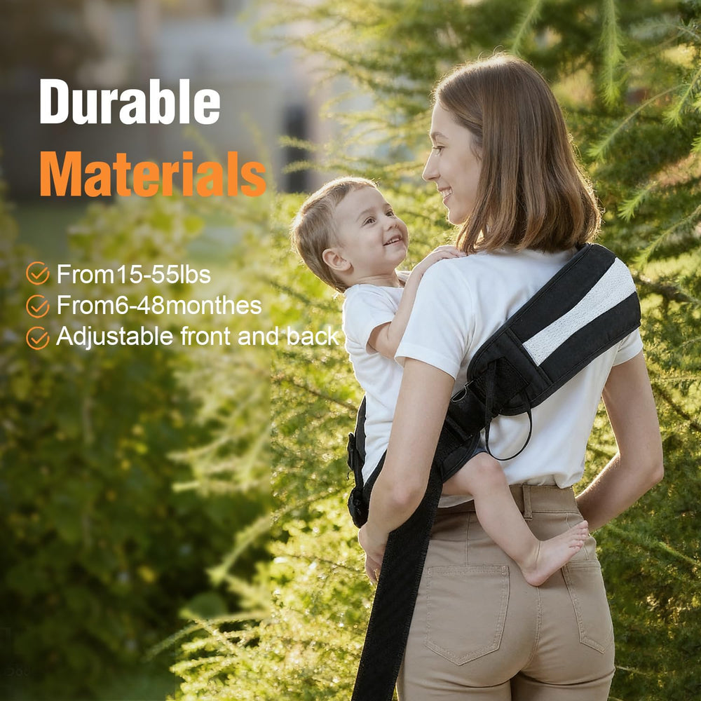 FUNITO sling side-carry demonstrates versatile carry options for growing child.