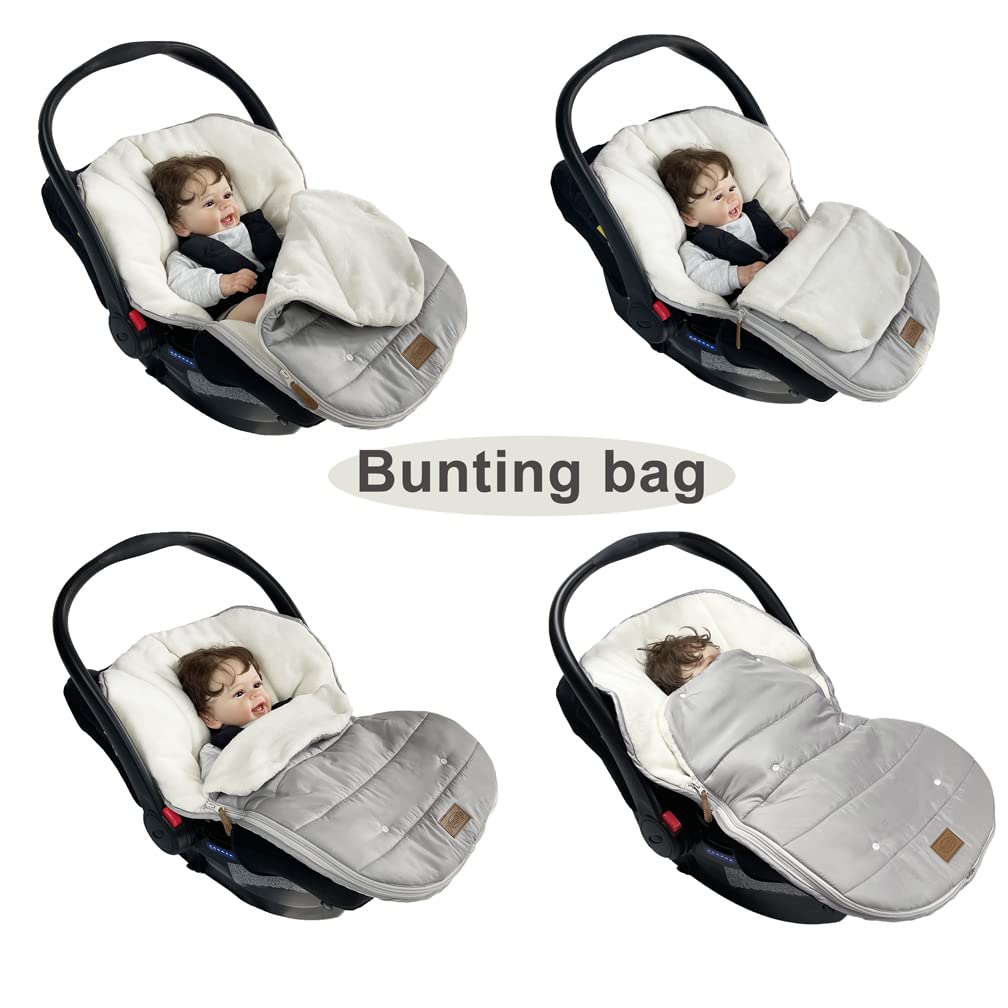 funlife car seat cover and bunting bag use together for versatile seasons