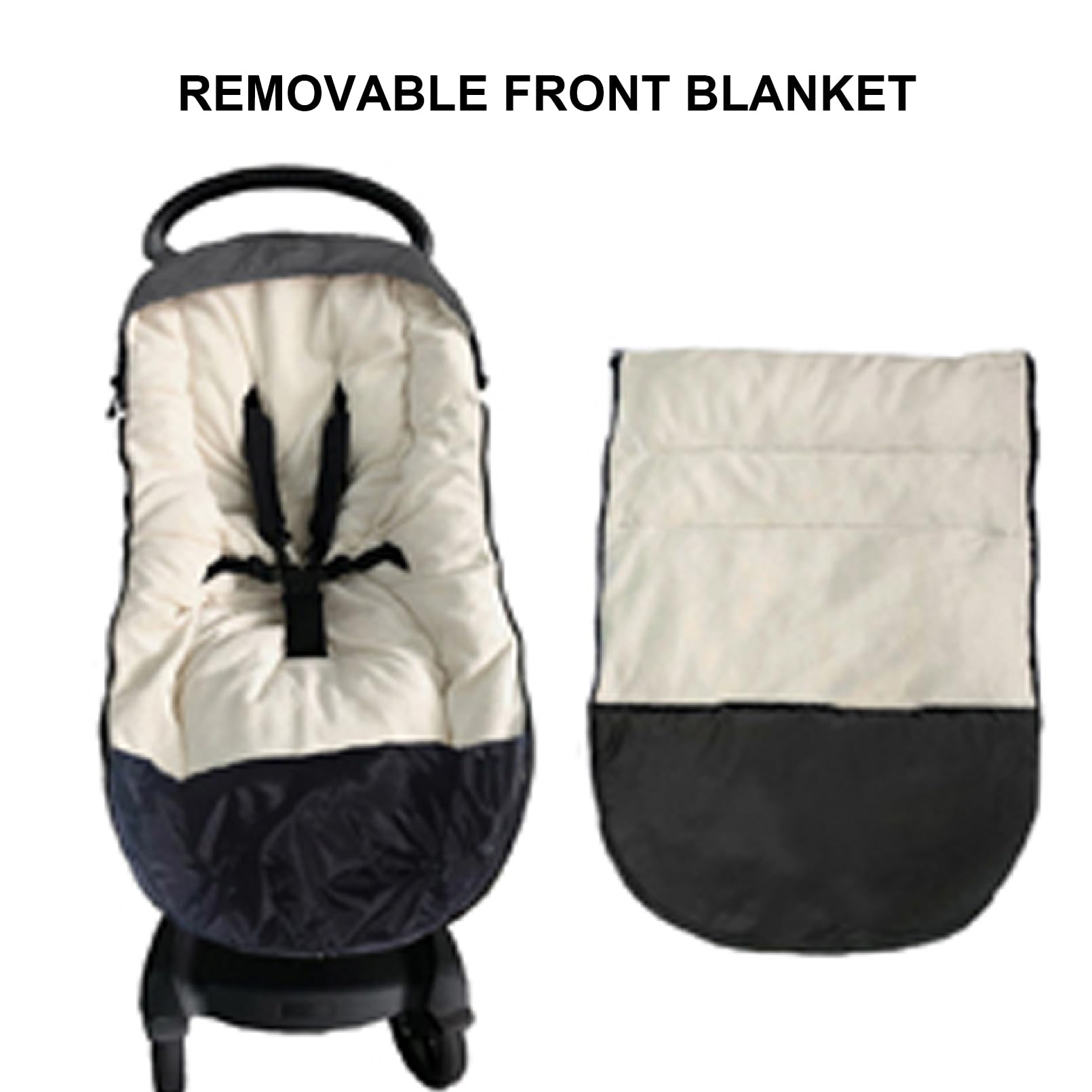 funlife footmuff drawcord tightening for snug warmth.