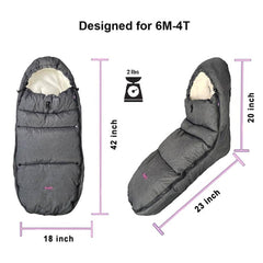 funlife footmuff front piece adjustable enables easy temperature control.