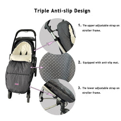 funlife footmuff removable top turns into a convenient changing mat.