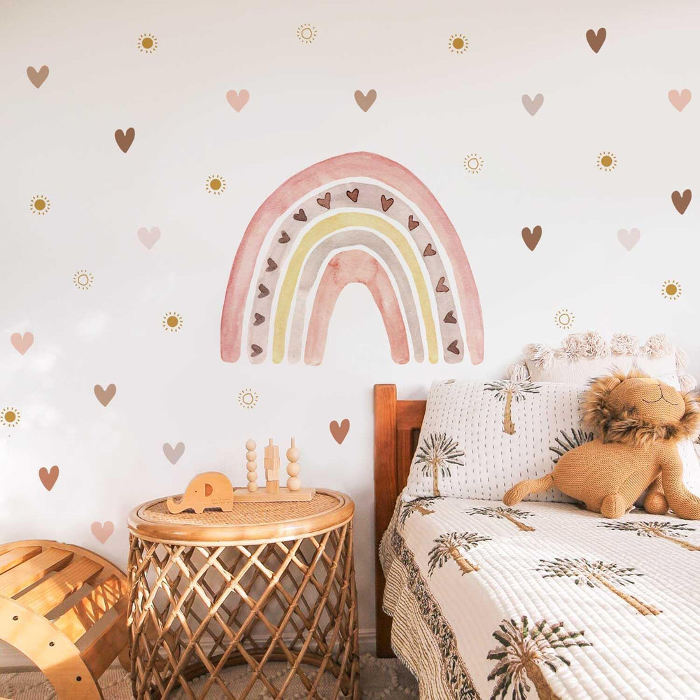 funlife heart decal 02 elevates nursery decor with friendly heart shapes.