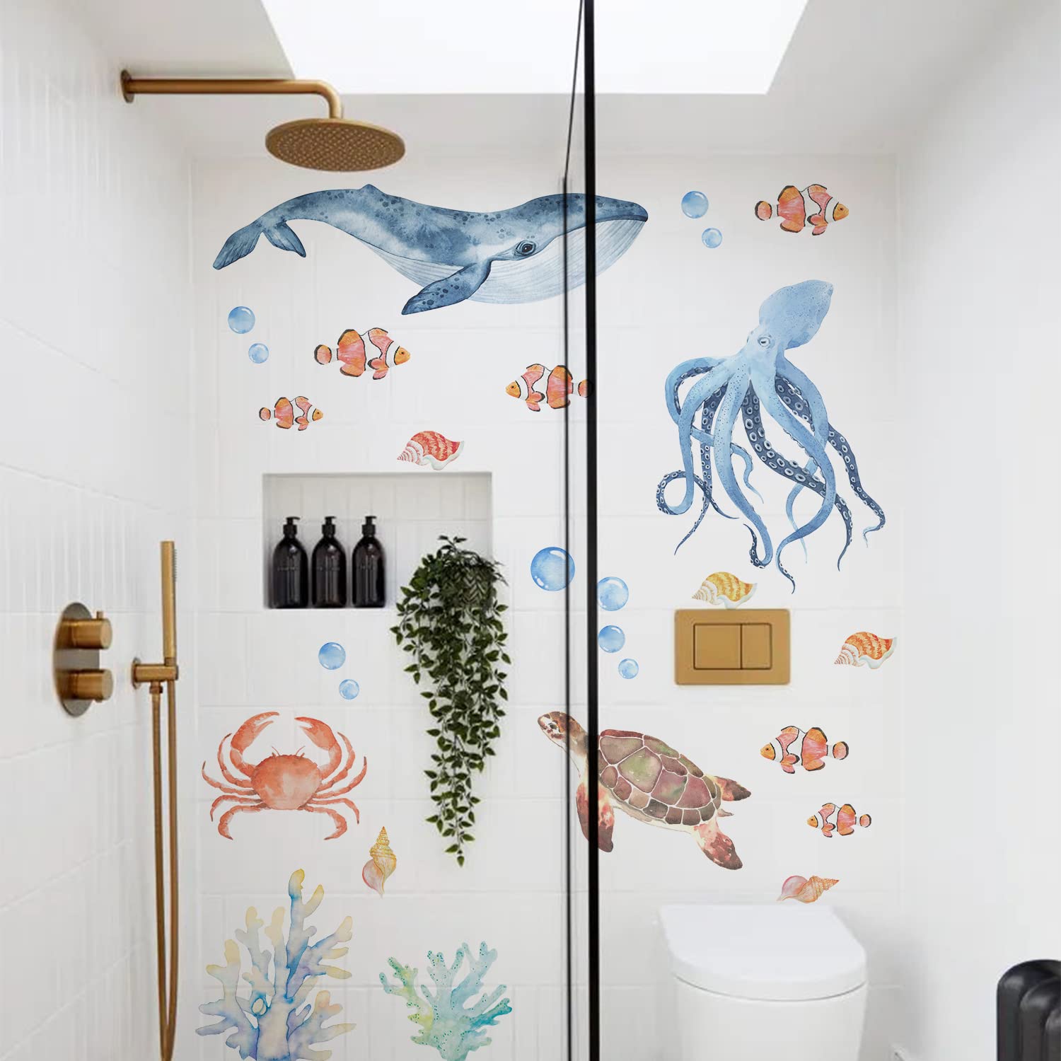 funlife under-sea wall decals corals: adds color and depth to kid rooms.