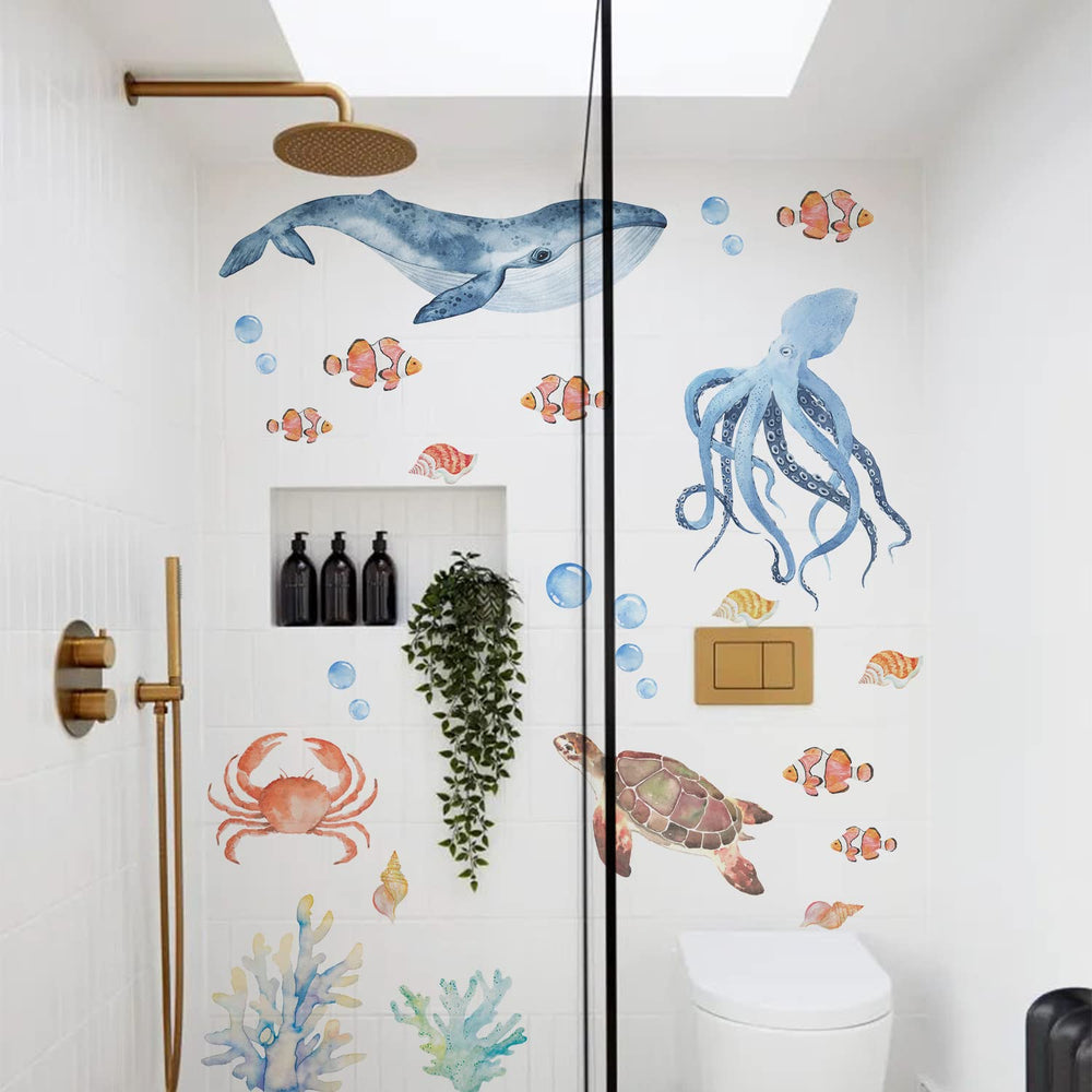 funlife under-sea wall decals corals: adds color and depth to kid rooms.