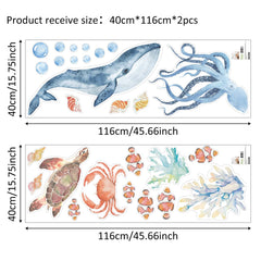 funlife under-sea wall decals octopus: playful focal point on smooth walls.