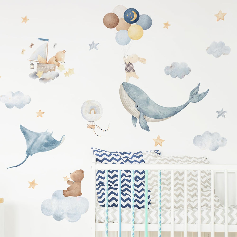 Funlife undersea seahorse decals add whimsical charm to smooth surfaces.