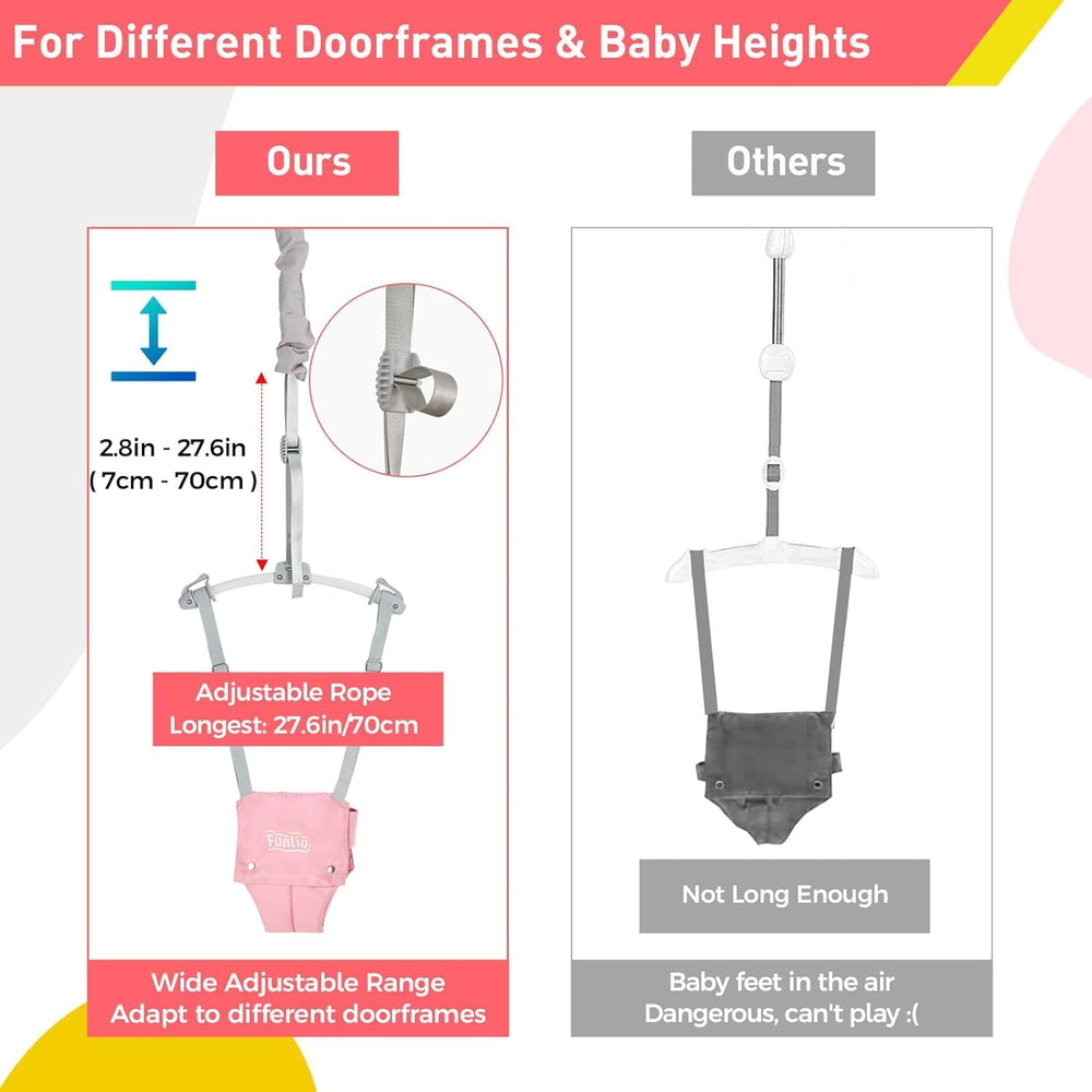 FUNLIO adjustable height chain allows growing, customized fit.