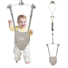 FUNLIO baby door jumper seat supports upright bouncing and posture for safe play.