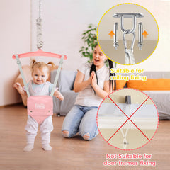 FUNLIO adjustable chain demonstrates versatile height for growing infant