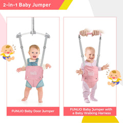 FUNLIO balance jumper in doorway aids active movement and coordination.