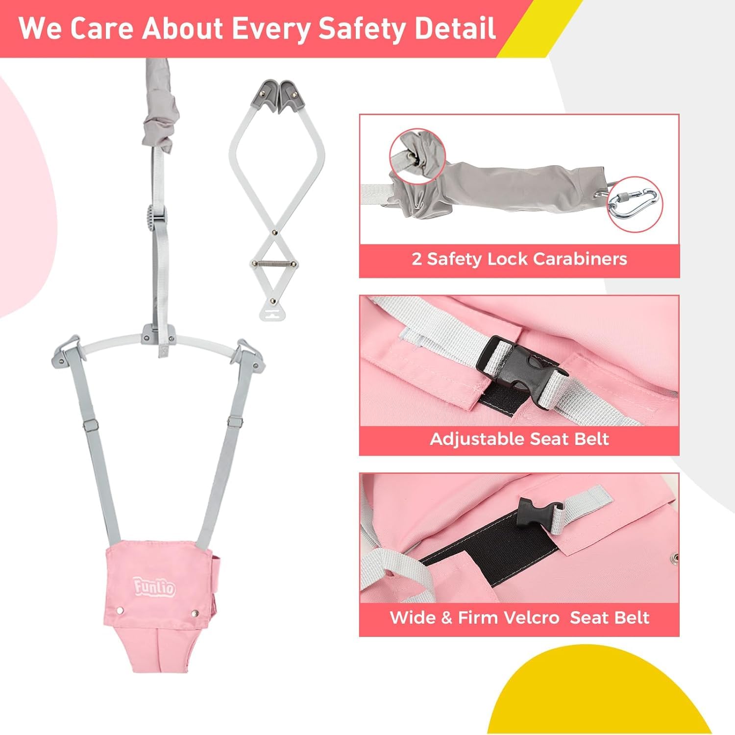 FUNLIO stainless-steel springs provide strong yet gentle bounce.