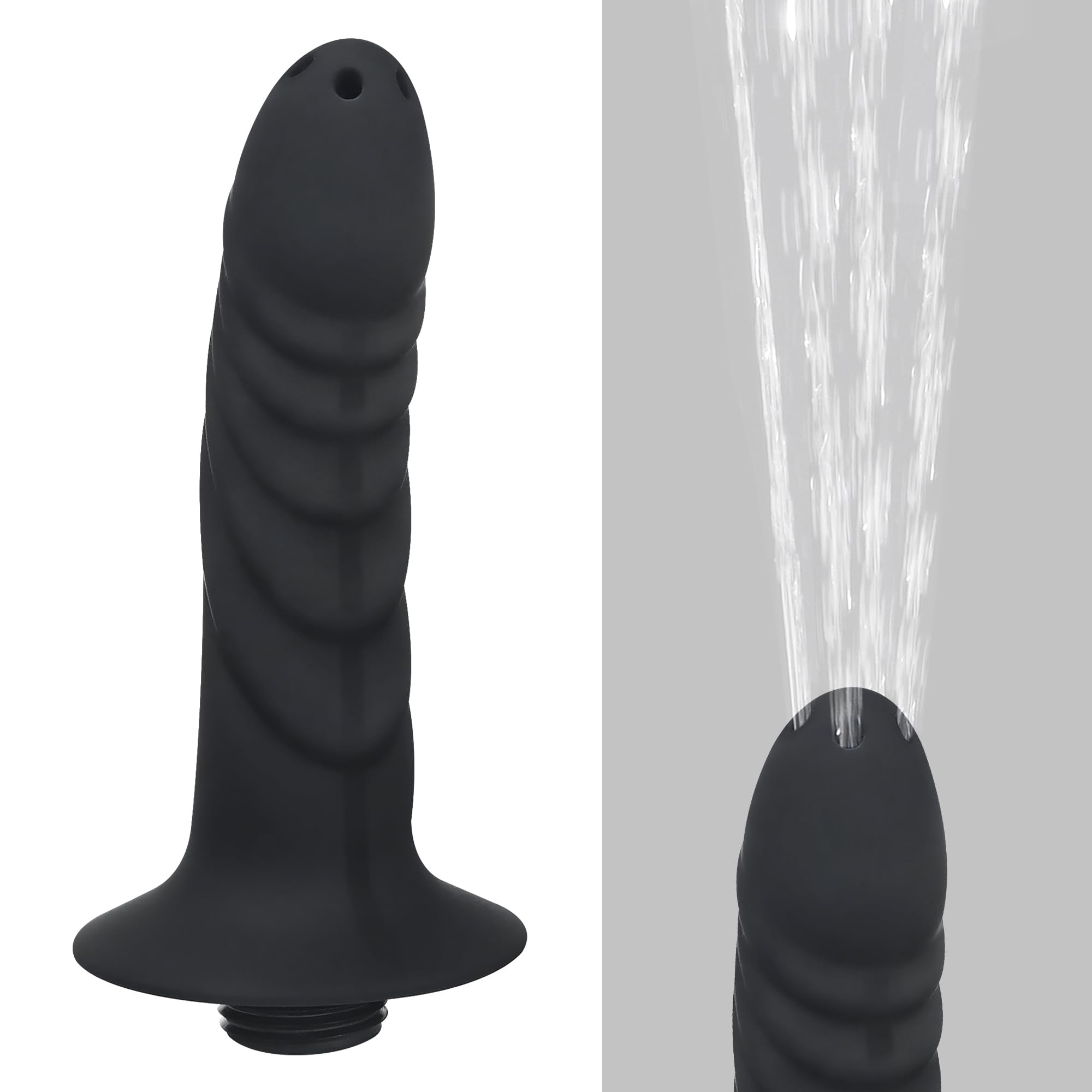 FunMove 4-hole silicone shower cleaner close-up showing soft, skin-friendly material for gentle cleansing.