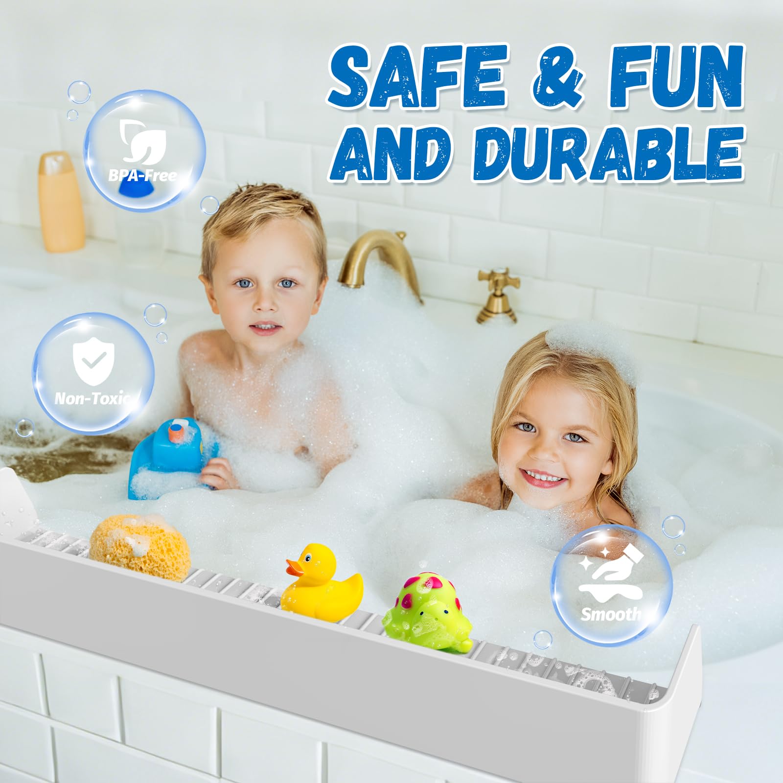 Funny Old Man splash guard folds flat for compact storage and travel.