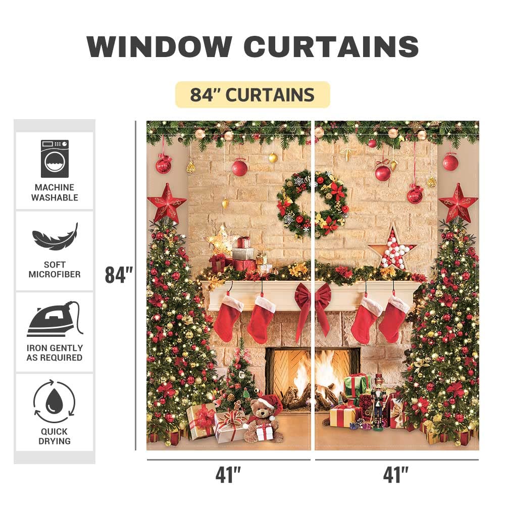 Funnytree machine-washable curtains simplify cleanup after holiday guests.