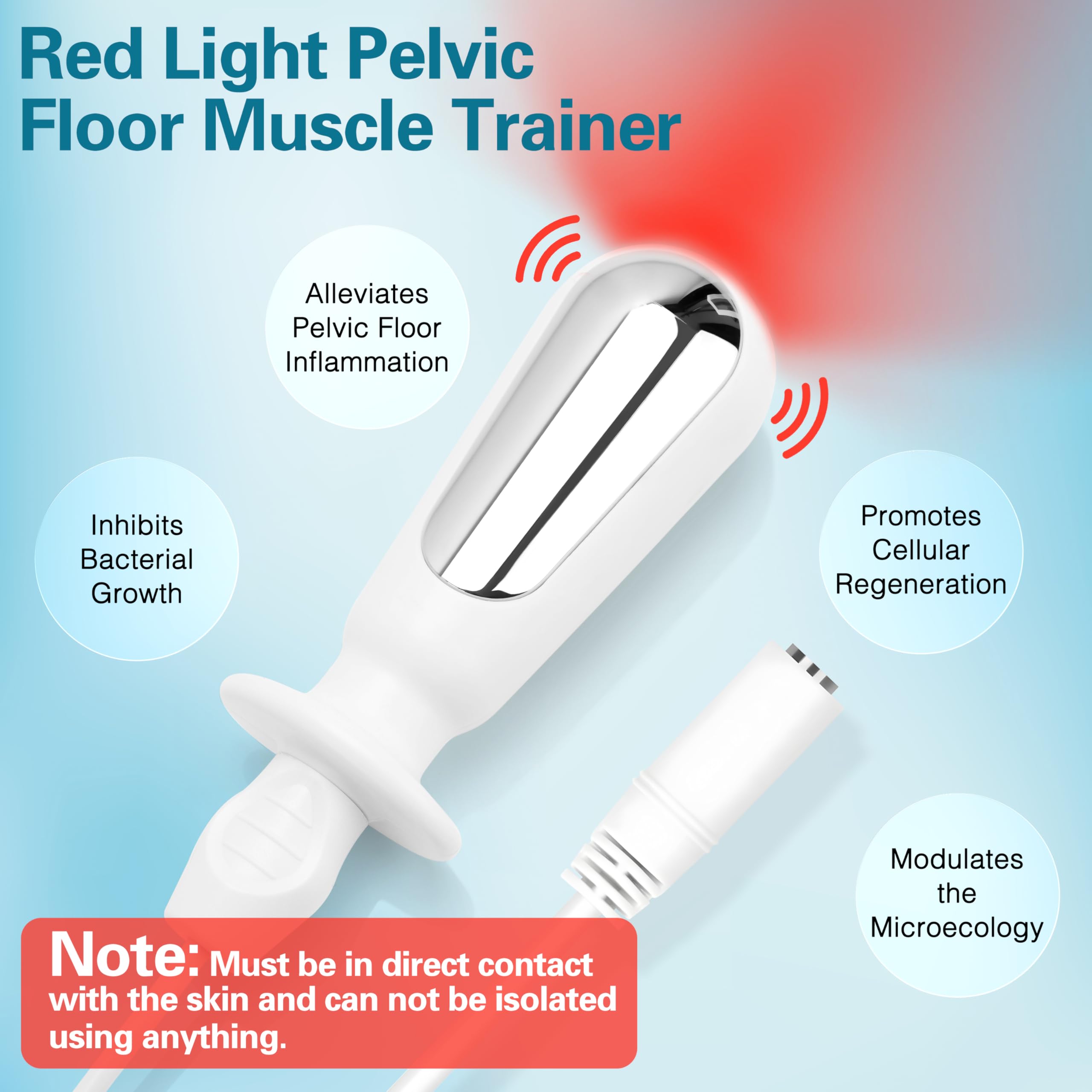 Funnyway Pelvic Toner Red-light-therapy visual indicating soothing session for tension relief