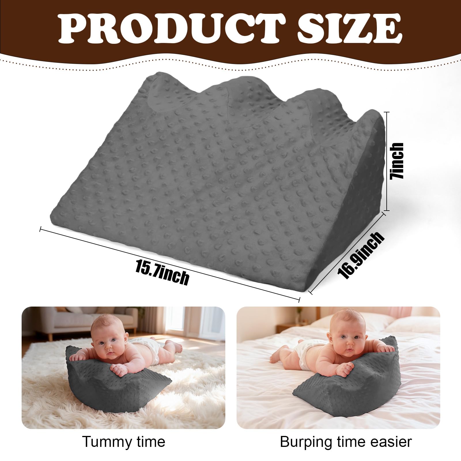 Funpkoser non-slip-base keeps baby prop stable during tummy time and play