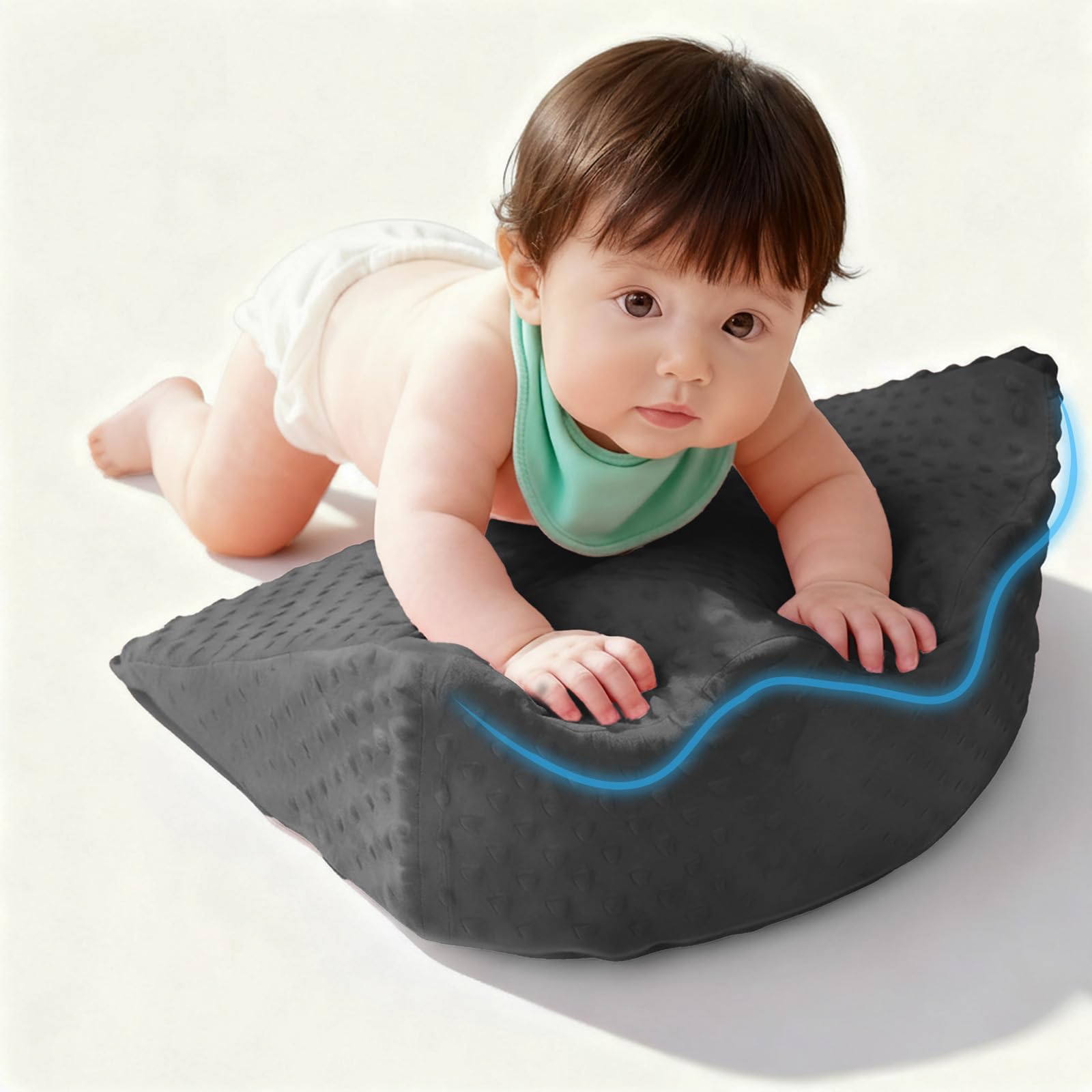 Funpkoser tummy-time-prop-infant supports gas relief and comfortable tummy sessions