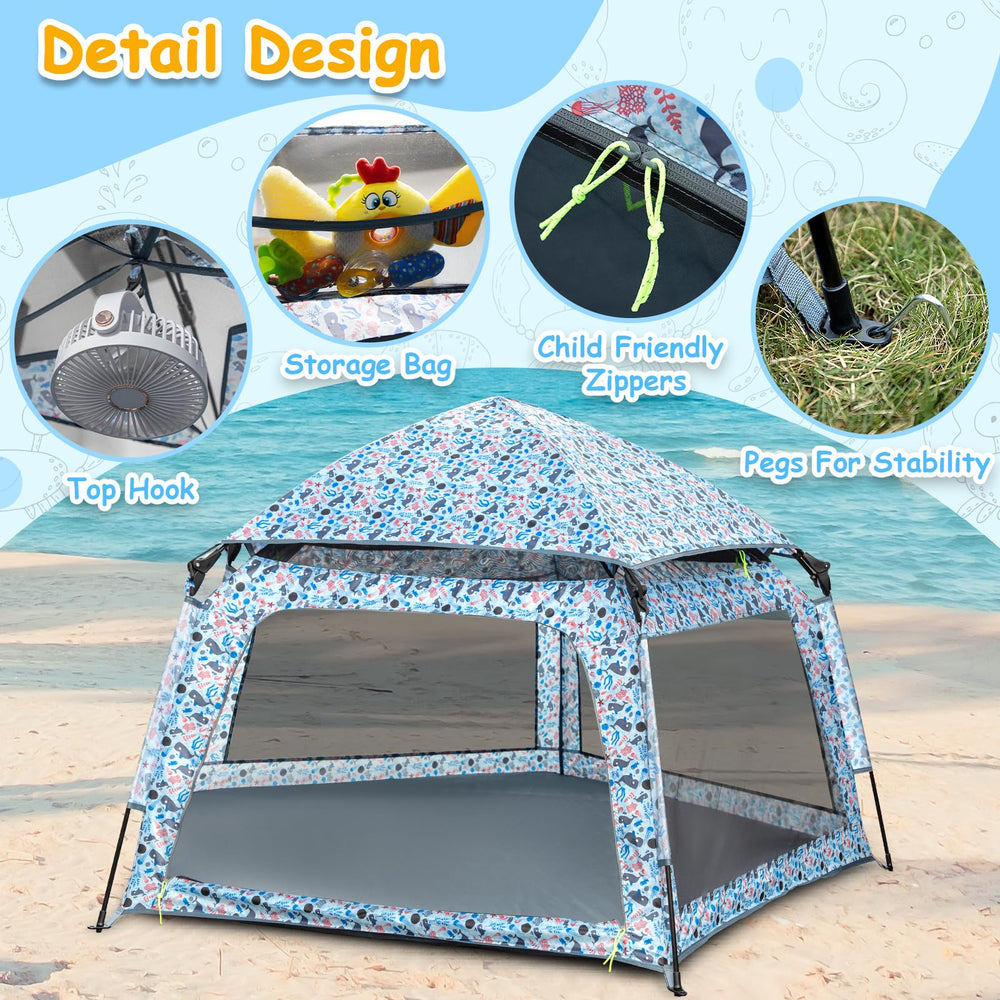 Funsland travel-friendly foldable design fits a compact carry bag.