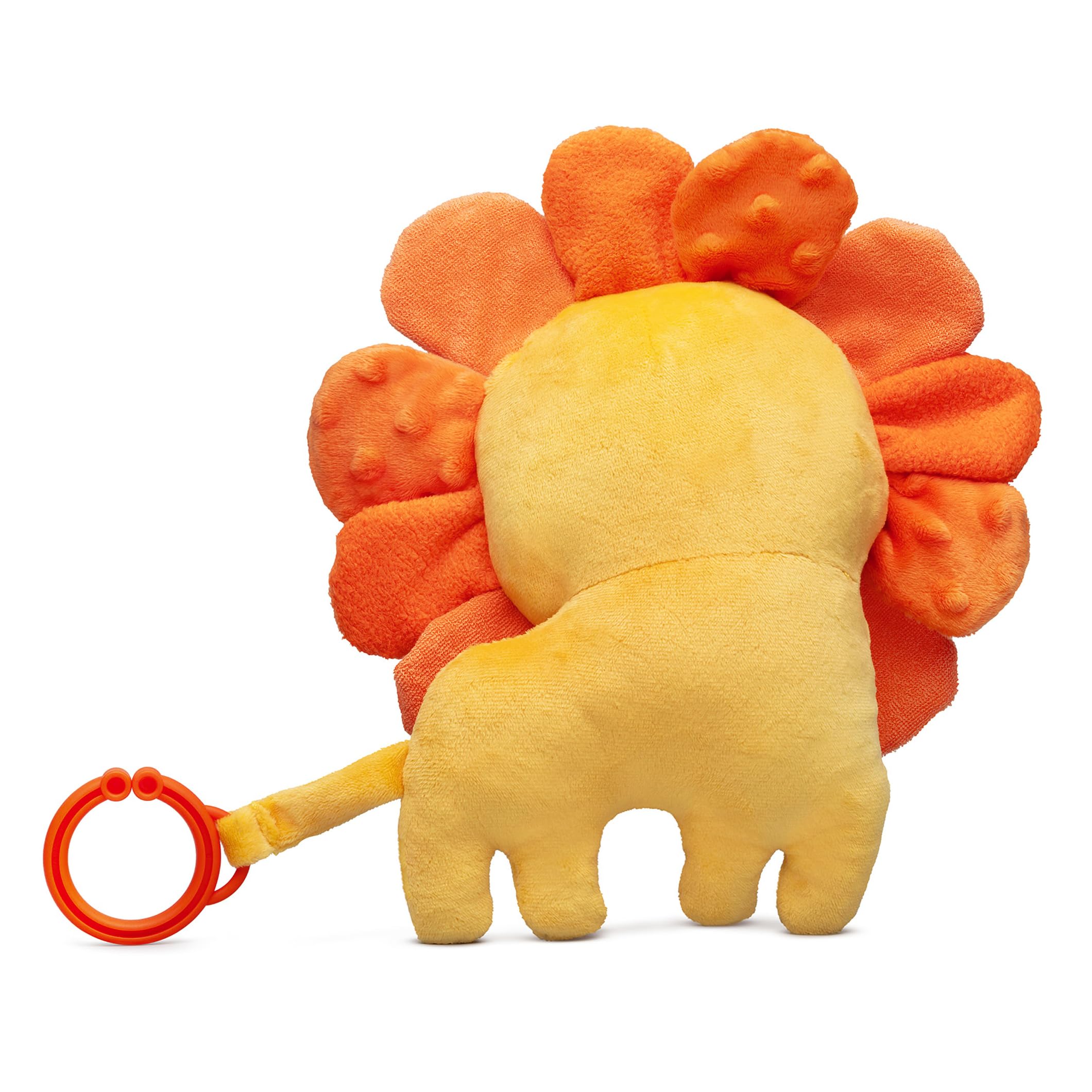 Funstuff Roary the Lion flappable ears add tactile fun during cuddle sessions.