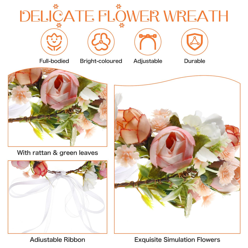 Funsveta prom flower crown for stylish party looks.