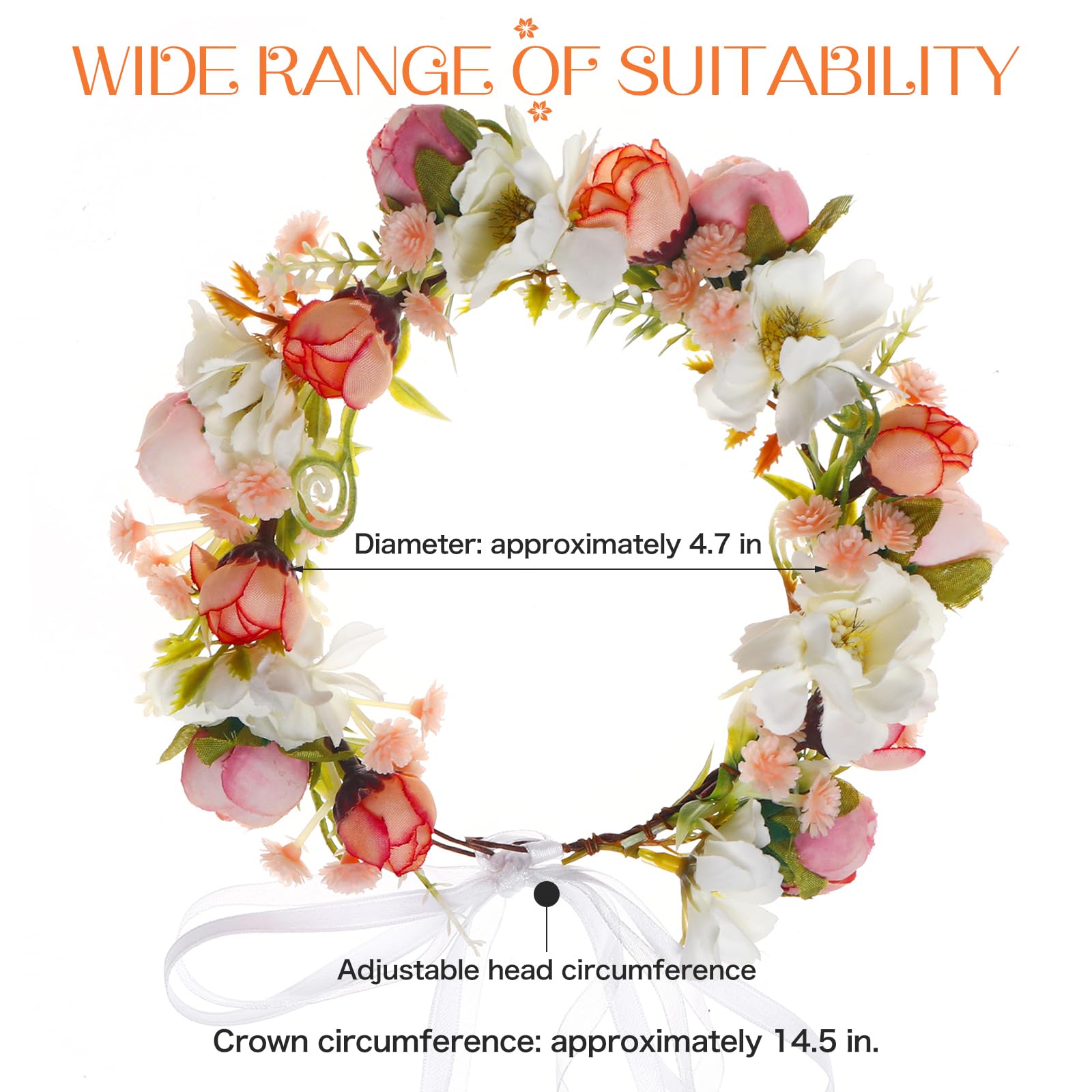 Funsveta soft velvet flower garland for elegant wear.
