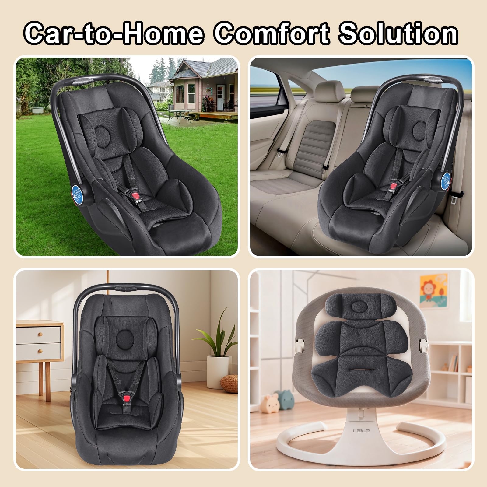 FunTankie anti-slip base prevents shifting on strollers and car seats