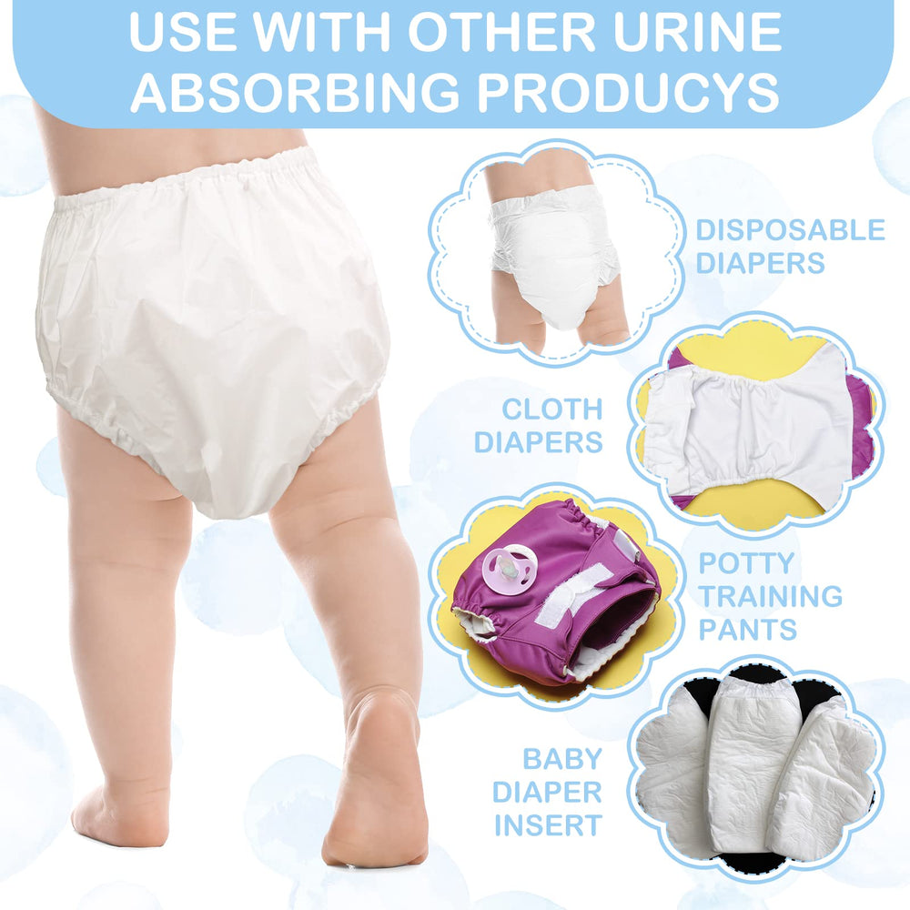 Funtery white back view diaper cover with adjustable fit for toddlers.