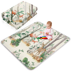 Funtery baby play mat with jungle animals pattern for safe tummy time and exploration.