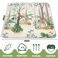 Funtery jungle animals design invites curiosity during floor play and crawling sessions.