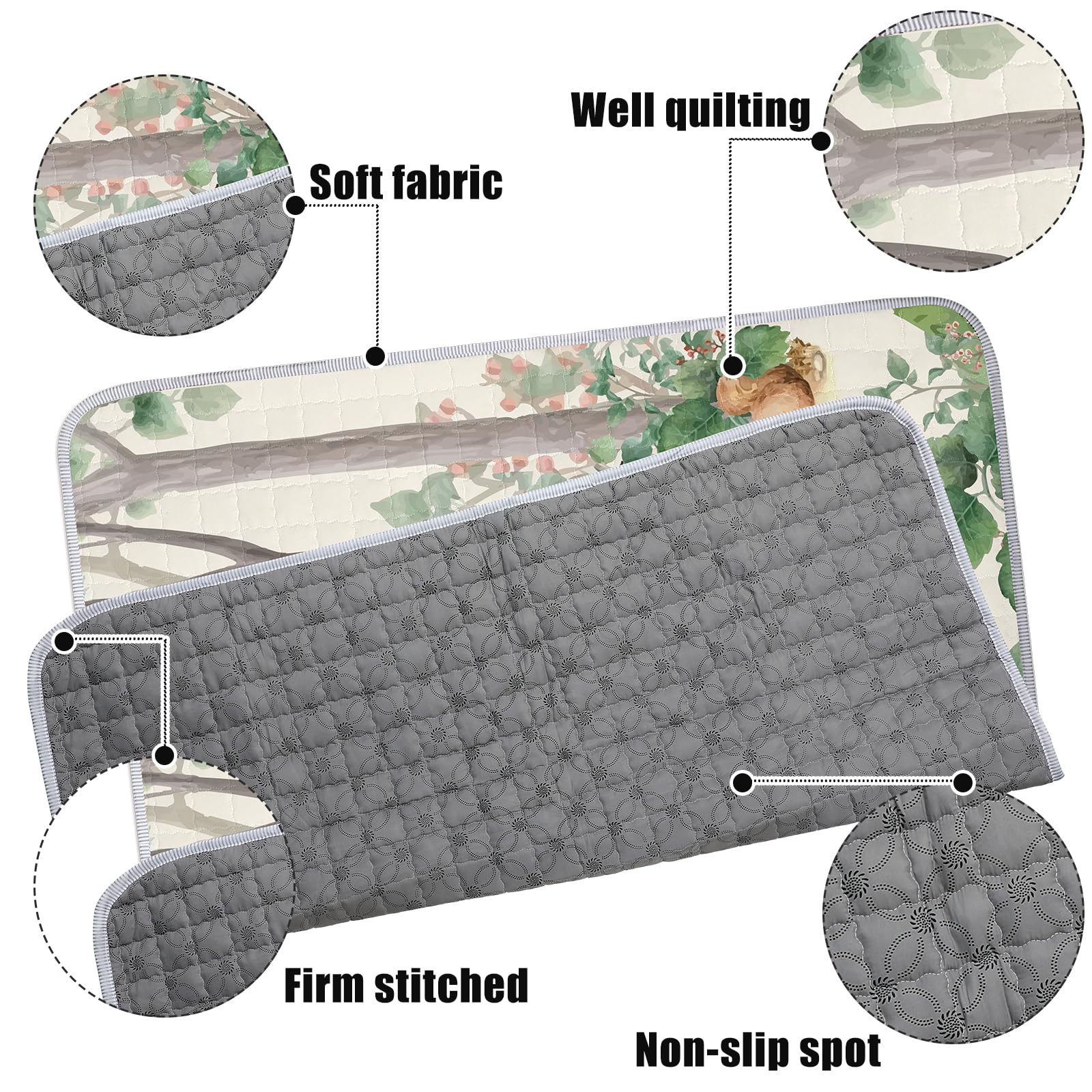Funtery baby play mat showcases ultra-soft microfiber for gentle infant contact.