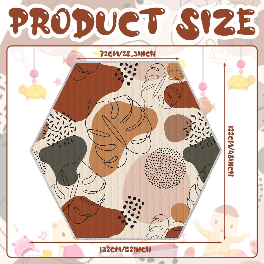 Funtery woodland animals boho design playmat adds decorative charm to play spaces.