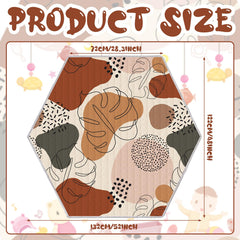 Funtery woodland animals boho design playmat adds decorative charm to play spaces.