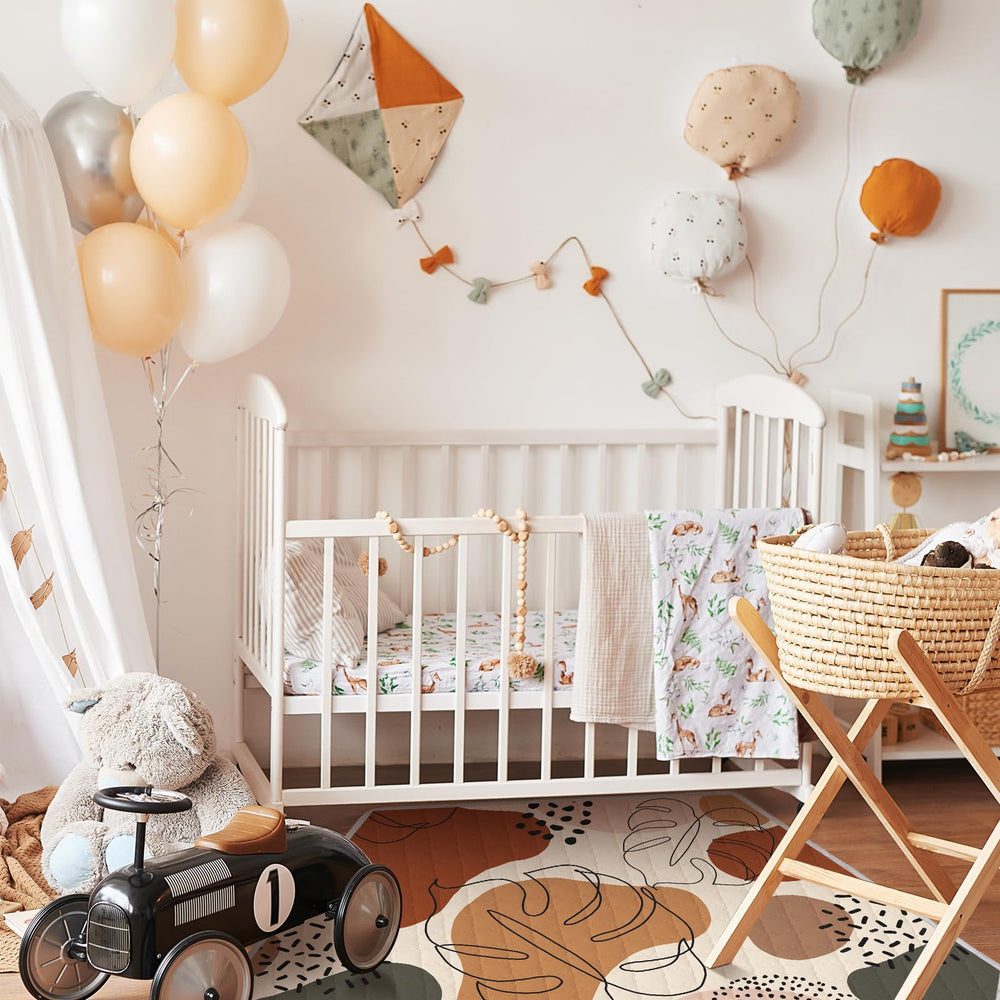 Funtery woodland animals foldable portable playmat for easy storage and transport.