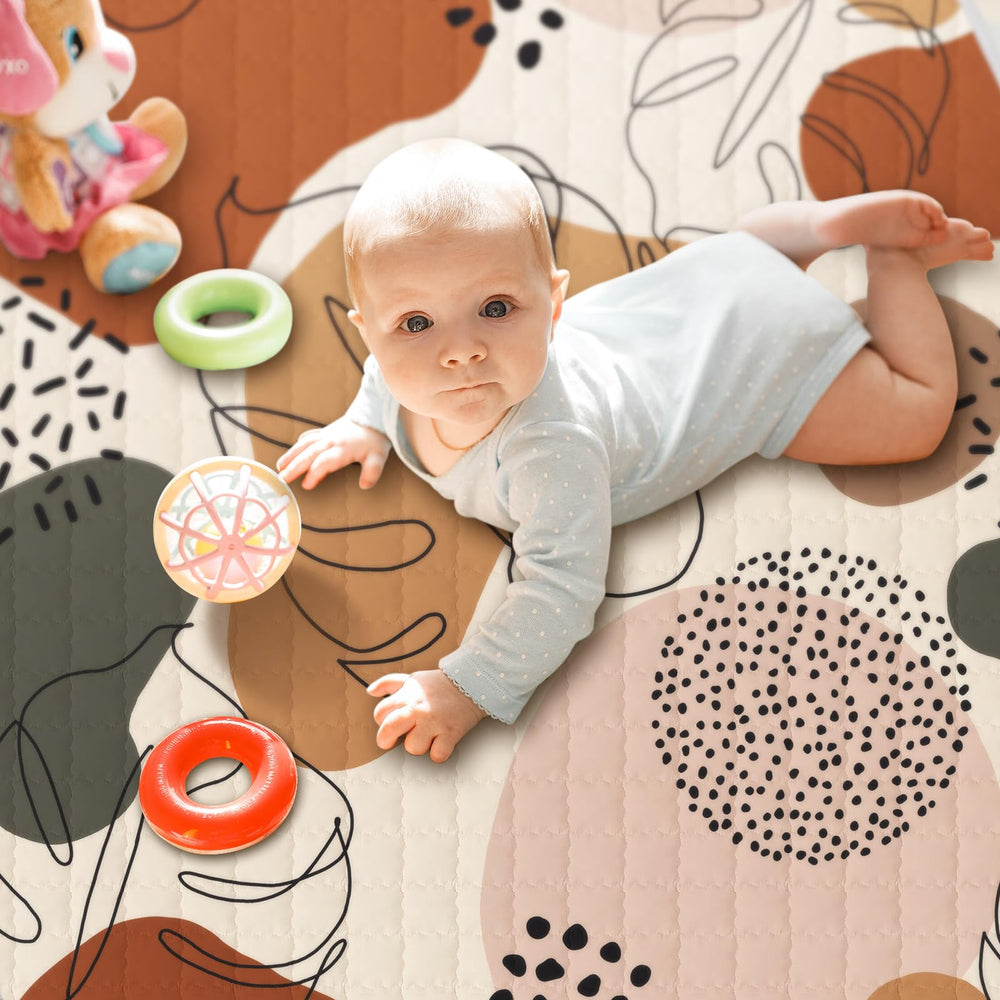 Funtery woodland animals washable playmat with easy cleanup after spills.