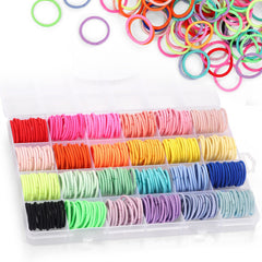 Funtopia hair ties set 336pcs organized box with vibrant color grid for kids