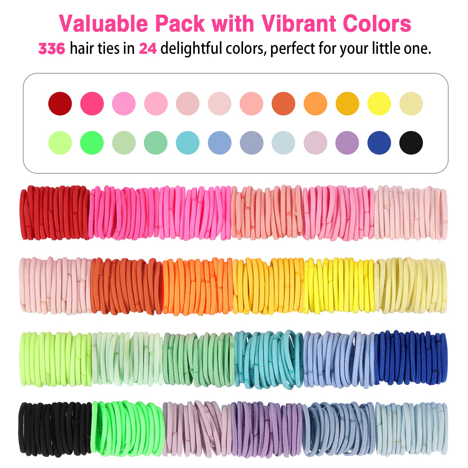 Funtopia small elastic hair bands glide smoothly without pulling hair